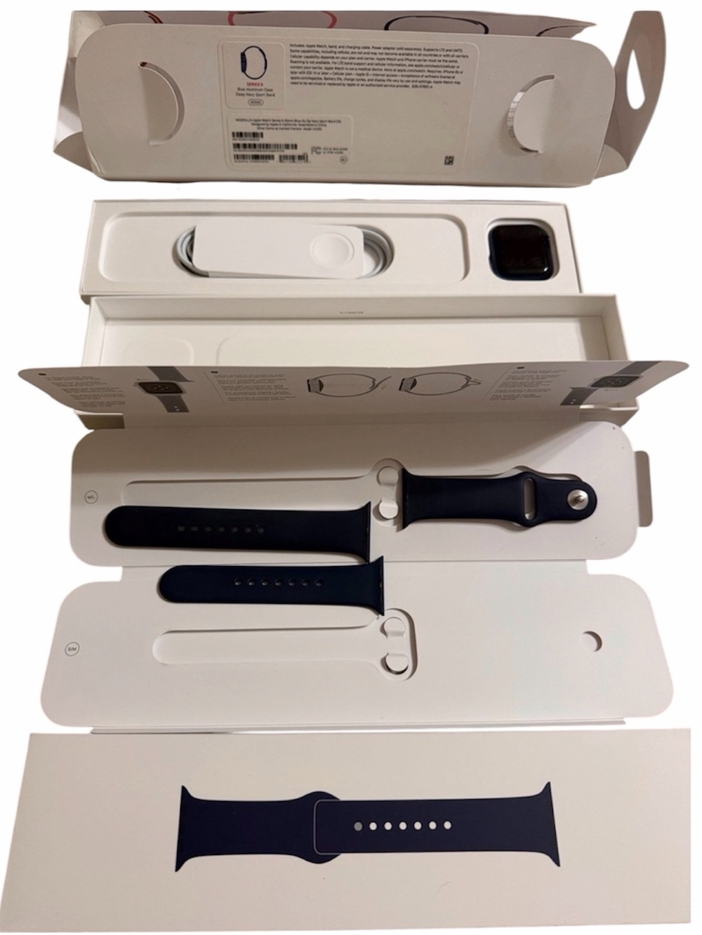 Unlocked Apple iWatch Series 6 Cellular + GPS 40 MM Smartwatch BLUE Sport Band